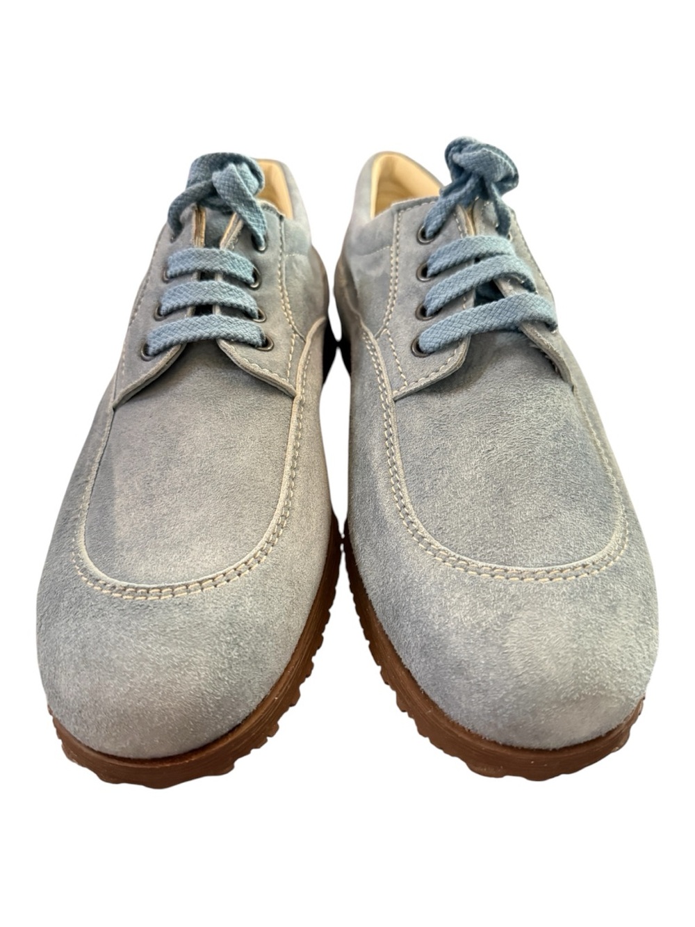 Hogan Women’s Blue Suede Lace-Up Sneakers EU 40 US 9 NIB